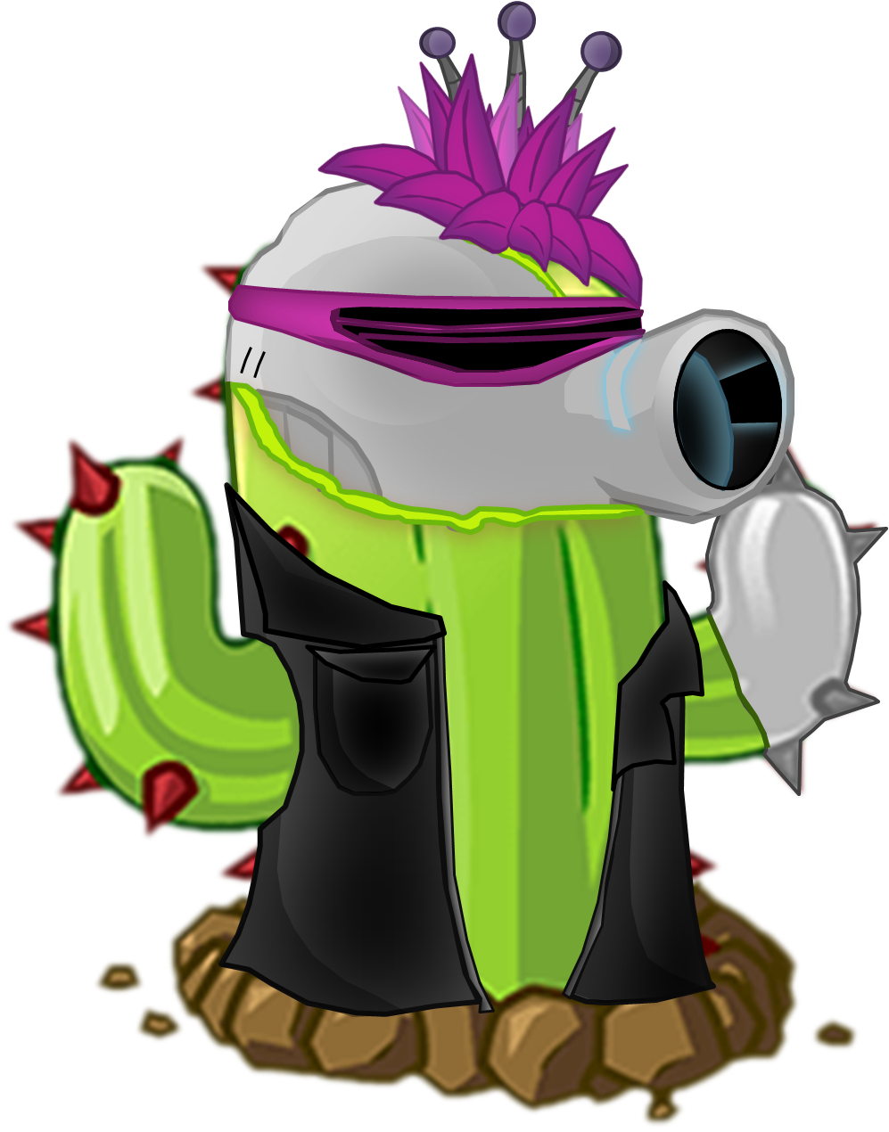 Future Cactus - Plants Vs Zombies Future Cactus (997x1270), Png Download