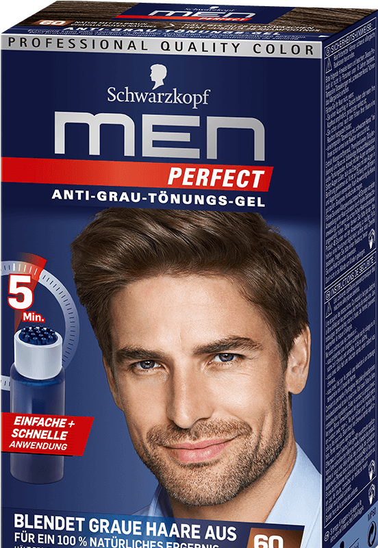 Men Perfect Anti Grau Tönungs Gel - Schwarzkopf Men Perfect 60 (970x1400), Png Download