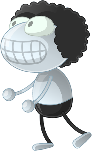 Afro Guy - Creepy Afro Guy Poptropica (300x491), Png Download