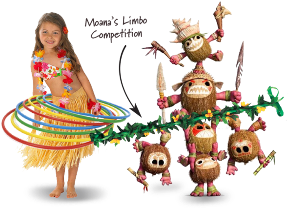 Moana Limbo And Hula Hoops - Disney Moana Hei Hei Plush Doll (600x433), Png Download