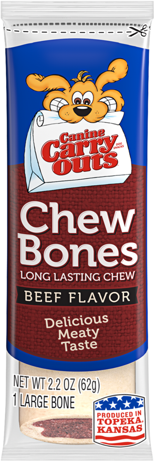 Canine Carry Outs Chew Bones Beef Flavor Long-lasting (1000x1000), Png Download