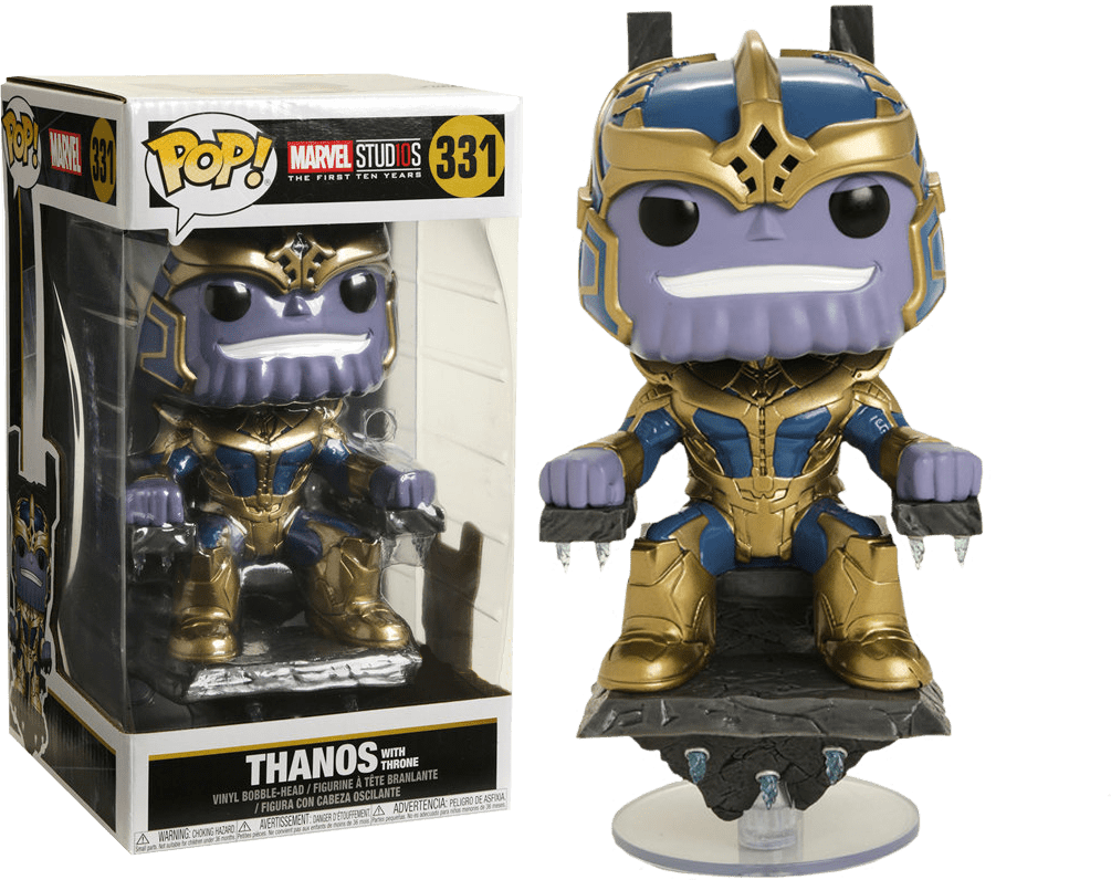 Thanos W/ Throne - Thanos With Throne Pop (1005x796), Png Download