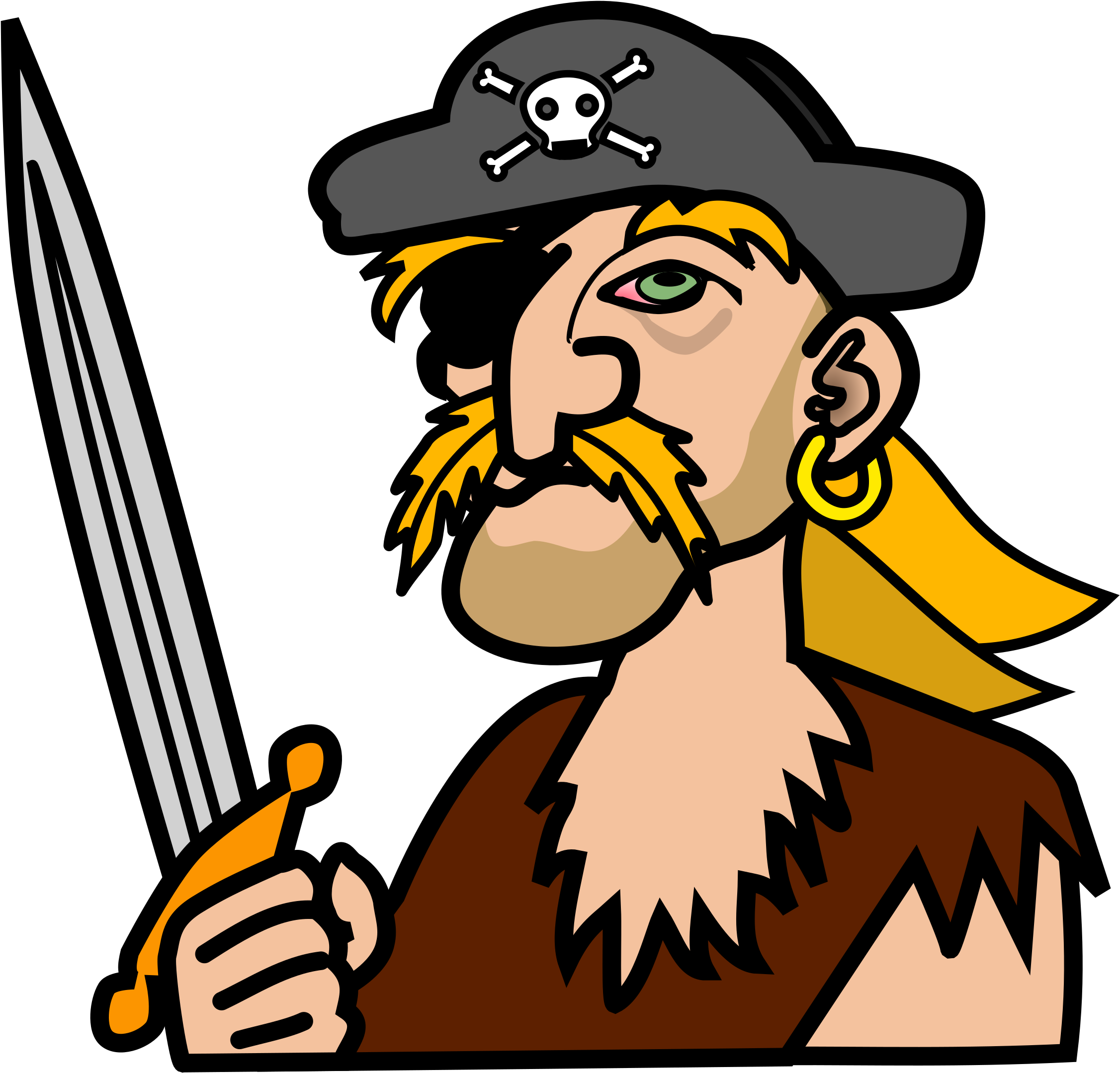 Coloured Big Image Png - Pirate Clipart (2400x2306), Png Download