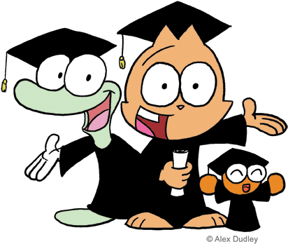 Dtoons Comics Im - Graduation Toon (504x360), Png Download