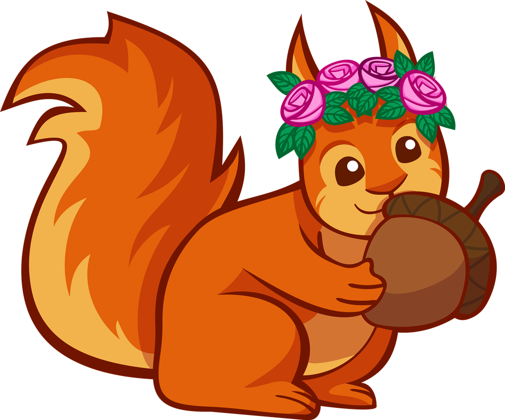 Red Squirrel Clipart Transparent Background - Squirrel Acorn Clip Art (1000x831), Png Download