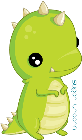 Little T - Cute Cartoon T Rex (288x467), Png Download