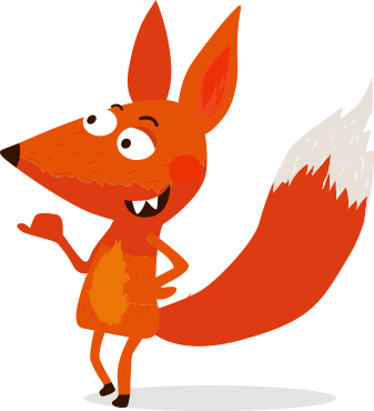 Footer-fox - Fox And The Sheep (337x370), Png Download