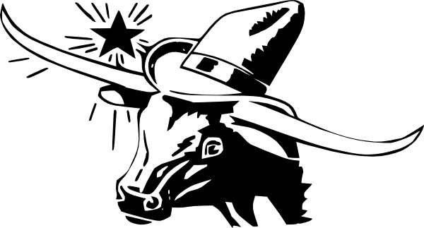 How To Set Use Cowboy Bull From Texas Svg Vector (600x323), Png Download