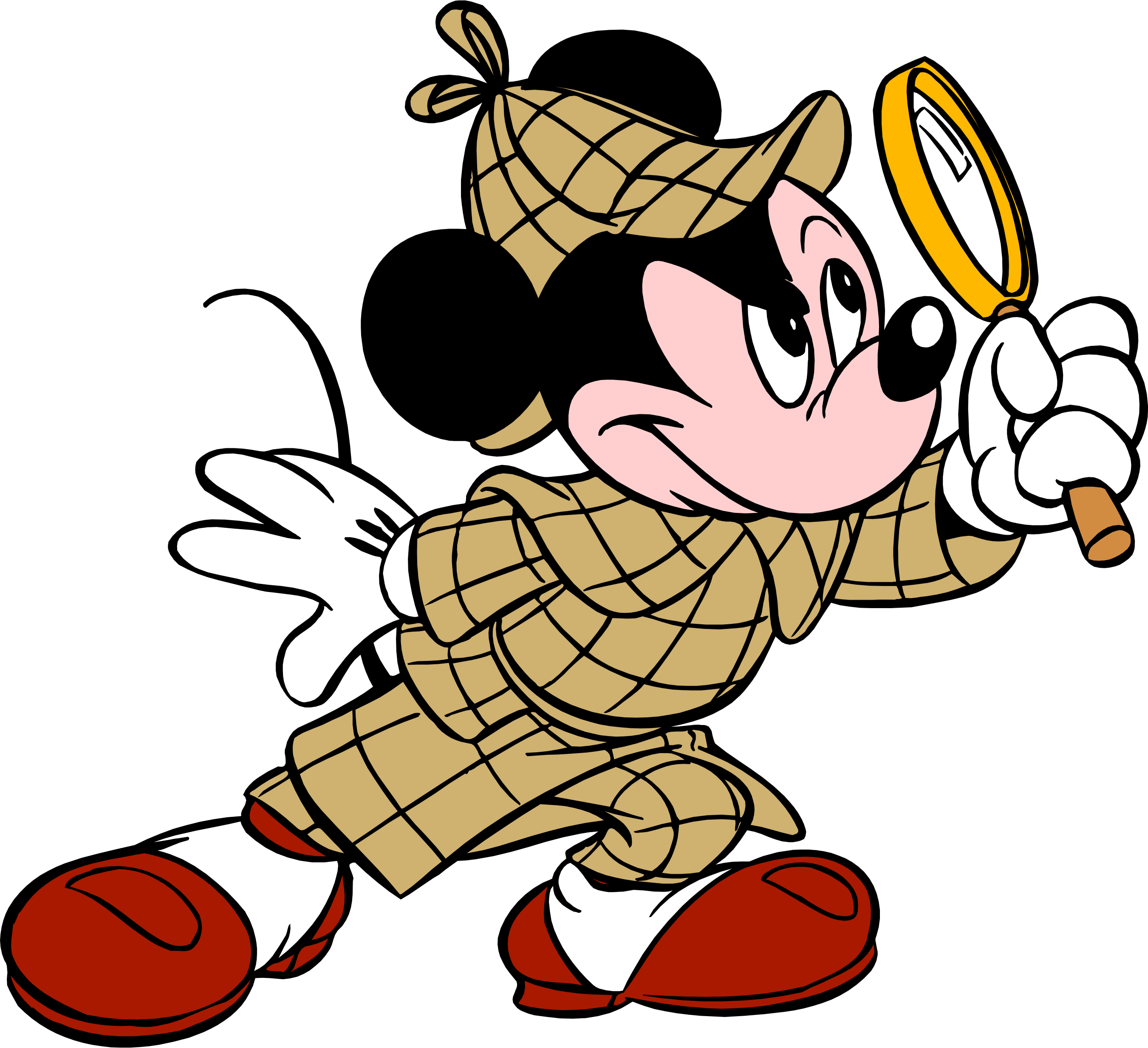 Mickey Mouse Png Image - Detective Mickey (2702x2466), Png Download
