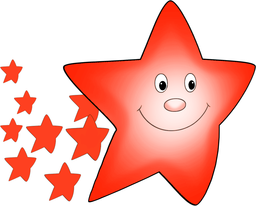 Stars Clipart Comet - Red Stars Clipart (1181x983), Png Download