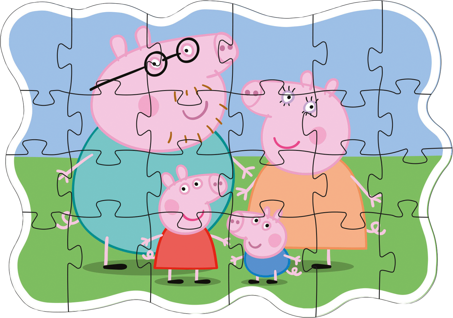 Peppa - 1/4 Sheet Peppa Pig Edible Frosting Cake Topper* (1529x1073), Png Download