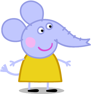 Emily Elephant - Elephant From Peppa Pig (374x391), Png Download