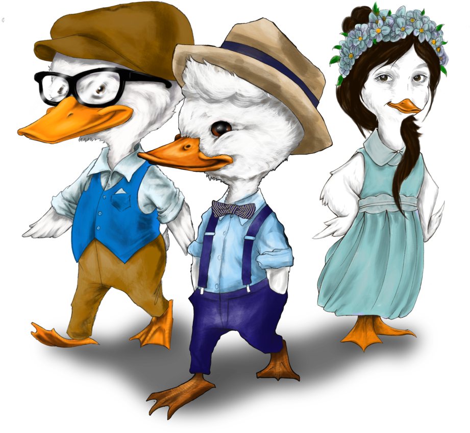 Little Duck Ducks (1000x888), Png Download