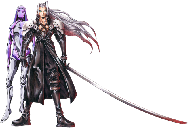 Final Fantasy Vii Final Fantasy Vii Dissidia Final - Final Fantasy 7 Sephiroth (680x453), Png Download