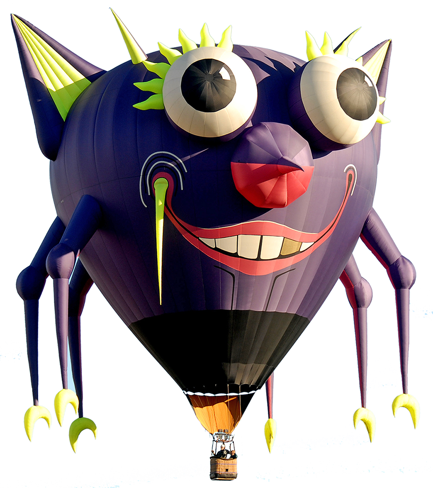 Purple People Eater - Character Hot Air Balloons (889x1000), Png Download