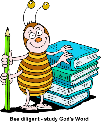 Picture Royalty Free Library Image Bee Holding Pencil - Study Clipart (332x400), Png Download