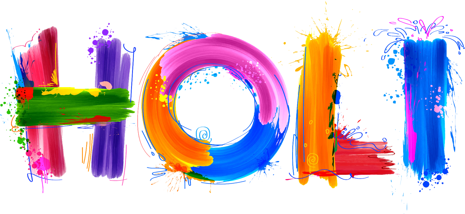 Trending Happy Holi Greetings In English-happy Holi - Happy Holi Word Png (640x480), Png Download