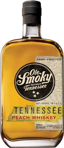 Peach Whiskey - Ole Smoky Moonshine Peach 750ml (245x507), Png Download