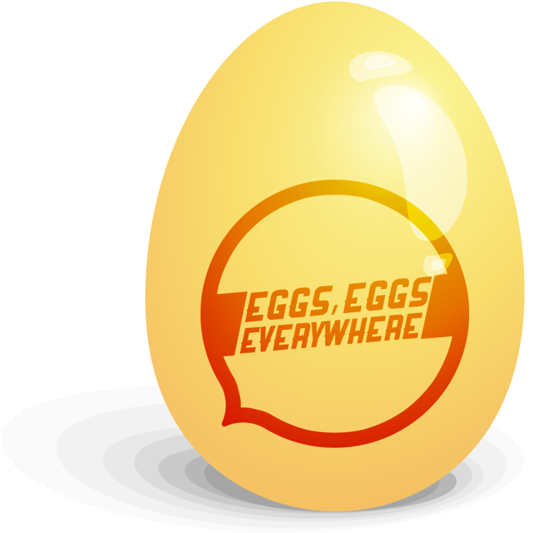 Egg And Logo - Label (1000x840), Png Download