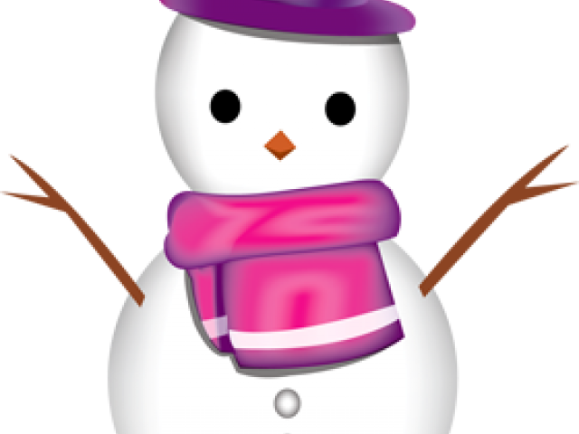 Pink Snowman With Background (640x480), Png Download