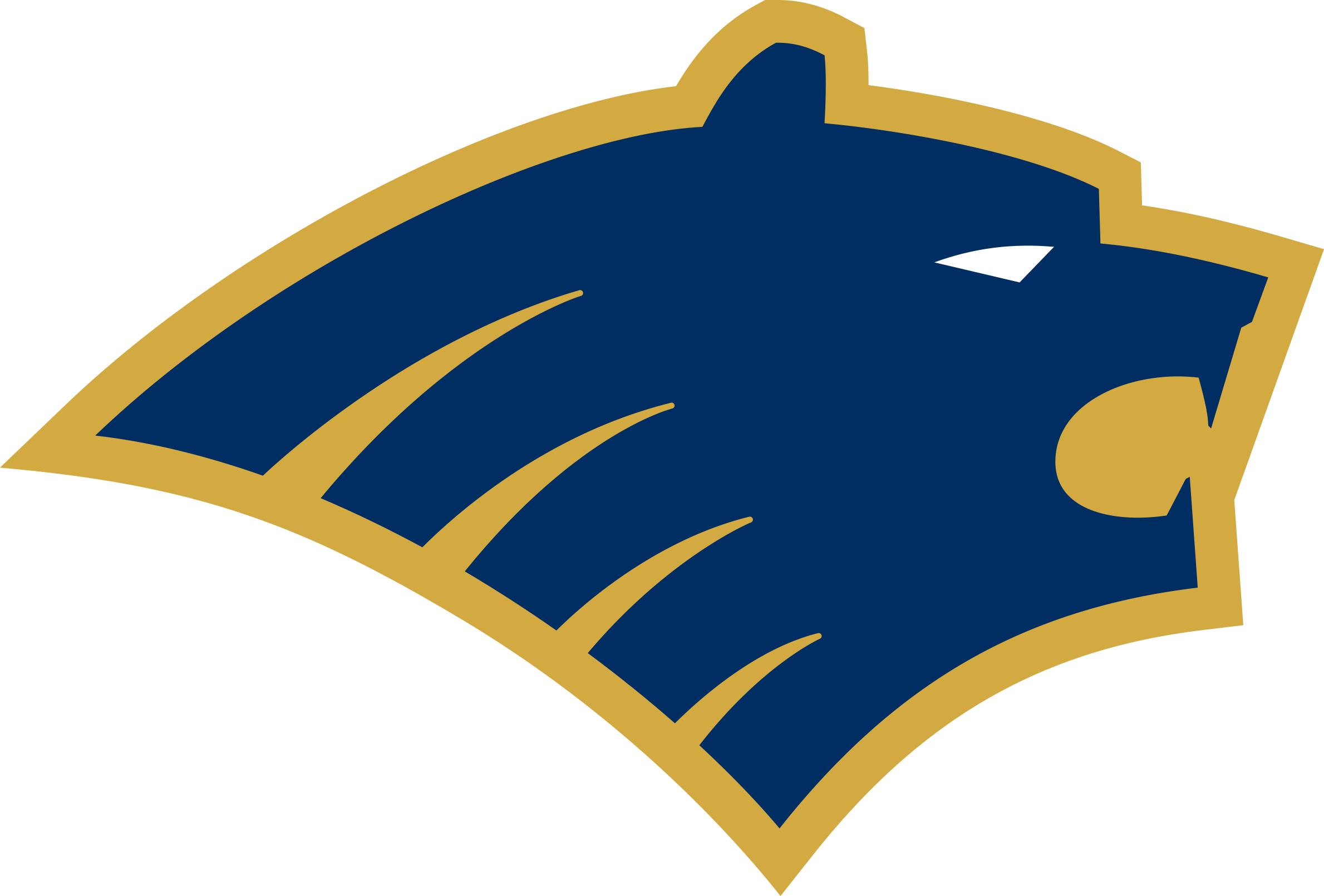 Color Bruin Bear Logo - George Fox University Bruins (2379x1610), Png Download