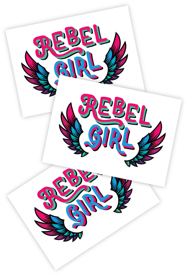 Rebel Girl - Christmas Card (810x1080), Png Download