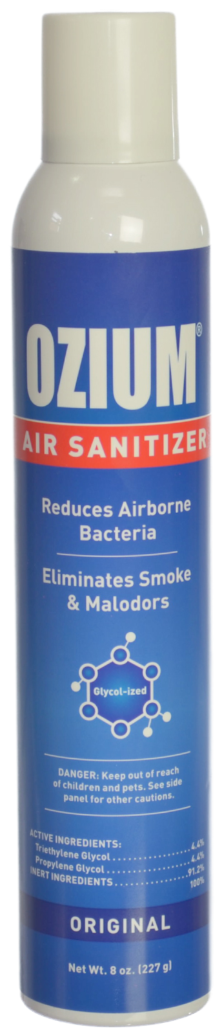 Ozium Cigarette Smoke Air Sanitizer Eliminates Smoke - Ozium Air Freshener & Sanitizer 8 Oz. (1000x1500), Png Download