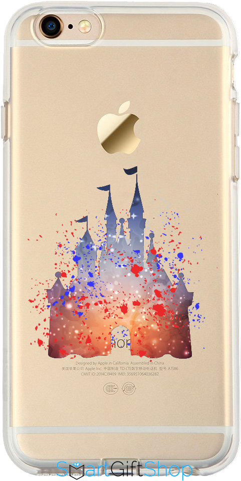 Splatter Art Disney Castle Style Fan Art Disney Plain - Iphone 6s Case, Iphone 6 Case, Esr One Piece Bumper (1000x1000), Png Download