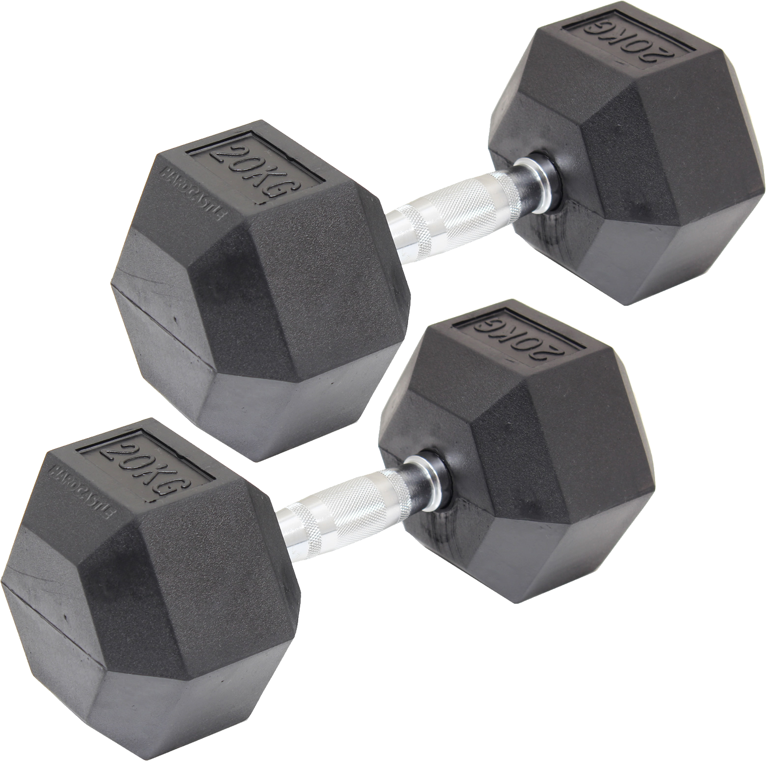 Hantel Png Image - 20kg Commercial Rubber Hex Dumbbell Gym Weight (1562x1553), Png Download