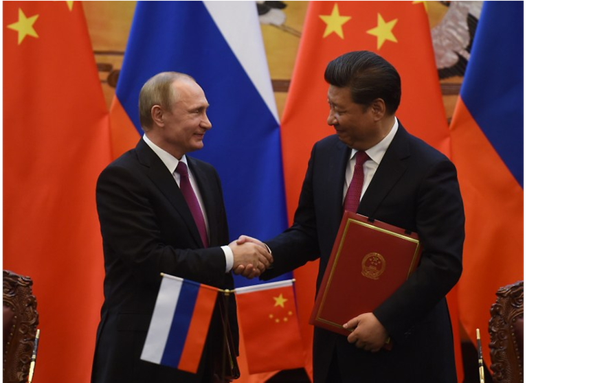 China, Russia Eye Closer Friendship Amid Tensions With - Putin Xin Ping (991x557), Png Download