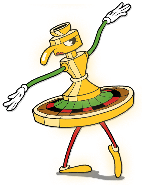 Pirouletta - Cuphead Roulette (470x610), Png Download