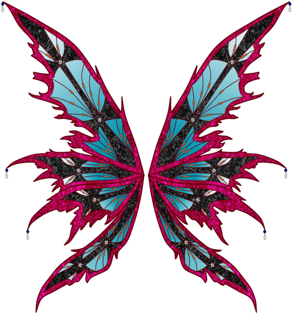 Delia Aido Enchantix Wings By Loveonelost - Winx Club Black Wings (600x628), Png Download
