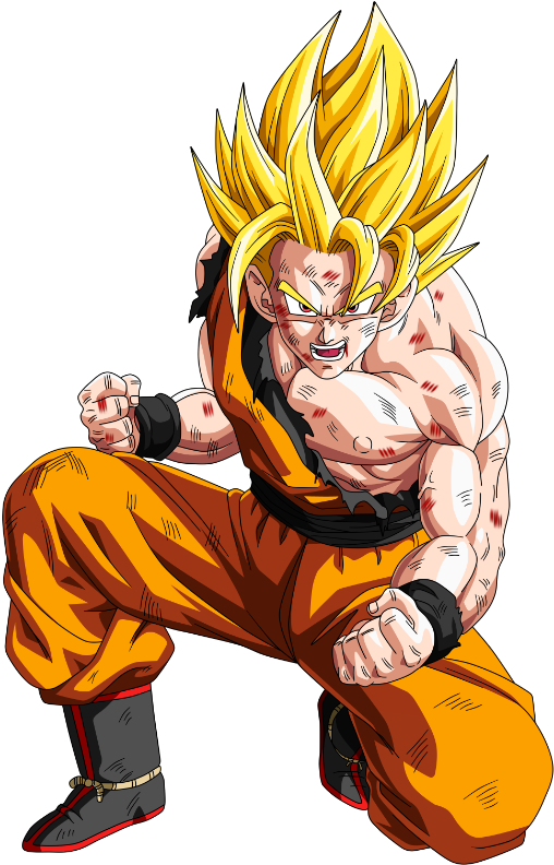 Super Saiyan 2 Should Have Added Pupils And Made The - Goku Super Saiyan Brown (518x800), Png Download