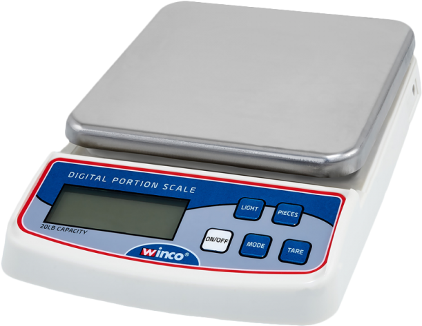 Winco Scal-d20 Scale, Portion, Digital - Winco Scal-d20 2 Lb. Compact Digital Portion Scale (700x700), Png Download