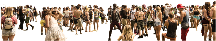 Png Images - Crowd (750x177), Png Download