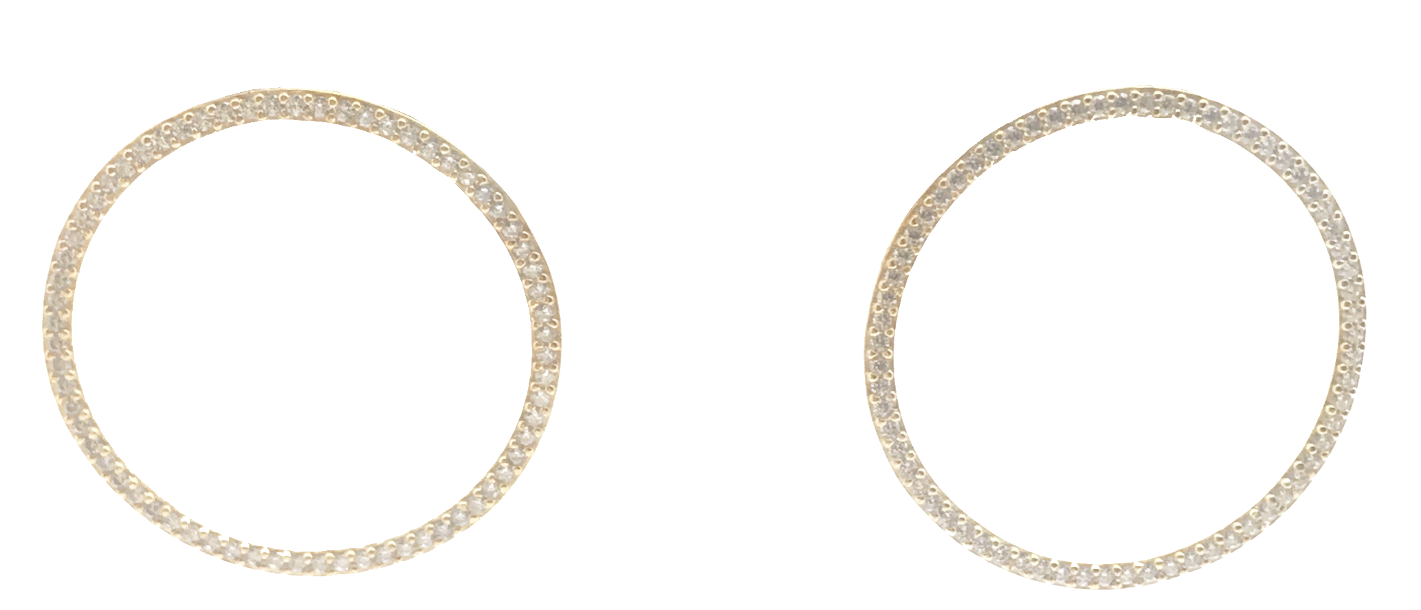 Infinity Earrings Gold - Earring (2409x3011), Png Download