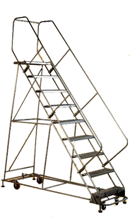 Laddermenn Ladders - Rolling Ladder (350x350), Png Download