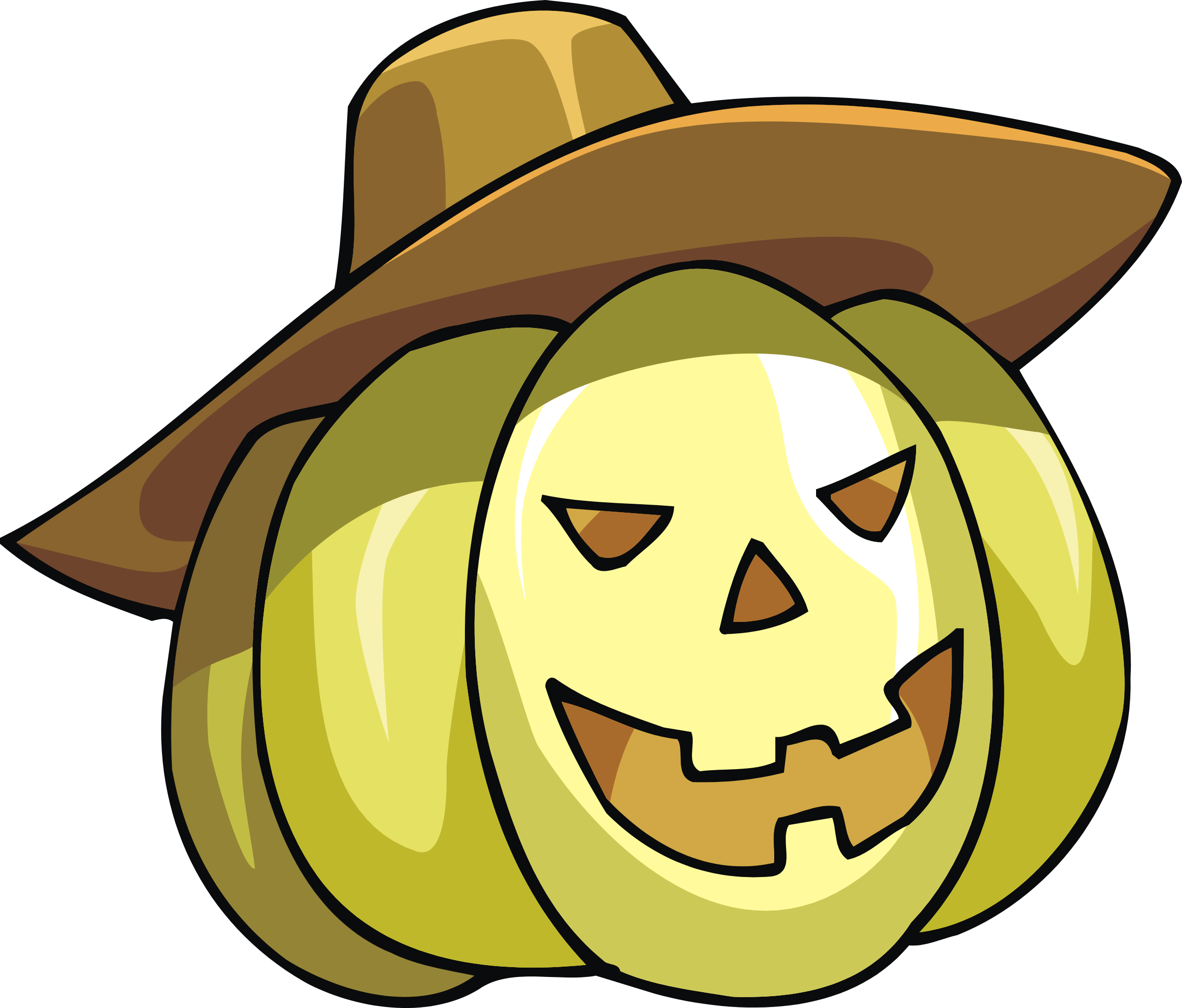 Picture Freeuse Big Image Png - Cartoon Halloween Pumpkin (2400x2047), Png Download