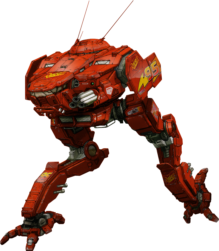 Lightning Mcqueen In 'mech Disguisemcqueen Decals Are - Lightning Mcqueen Mech (782x886), Png Download