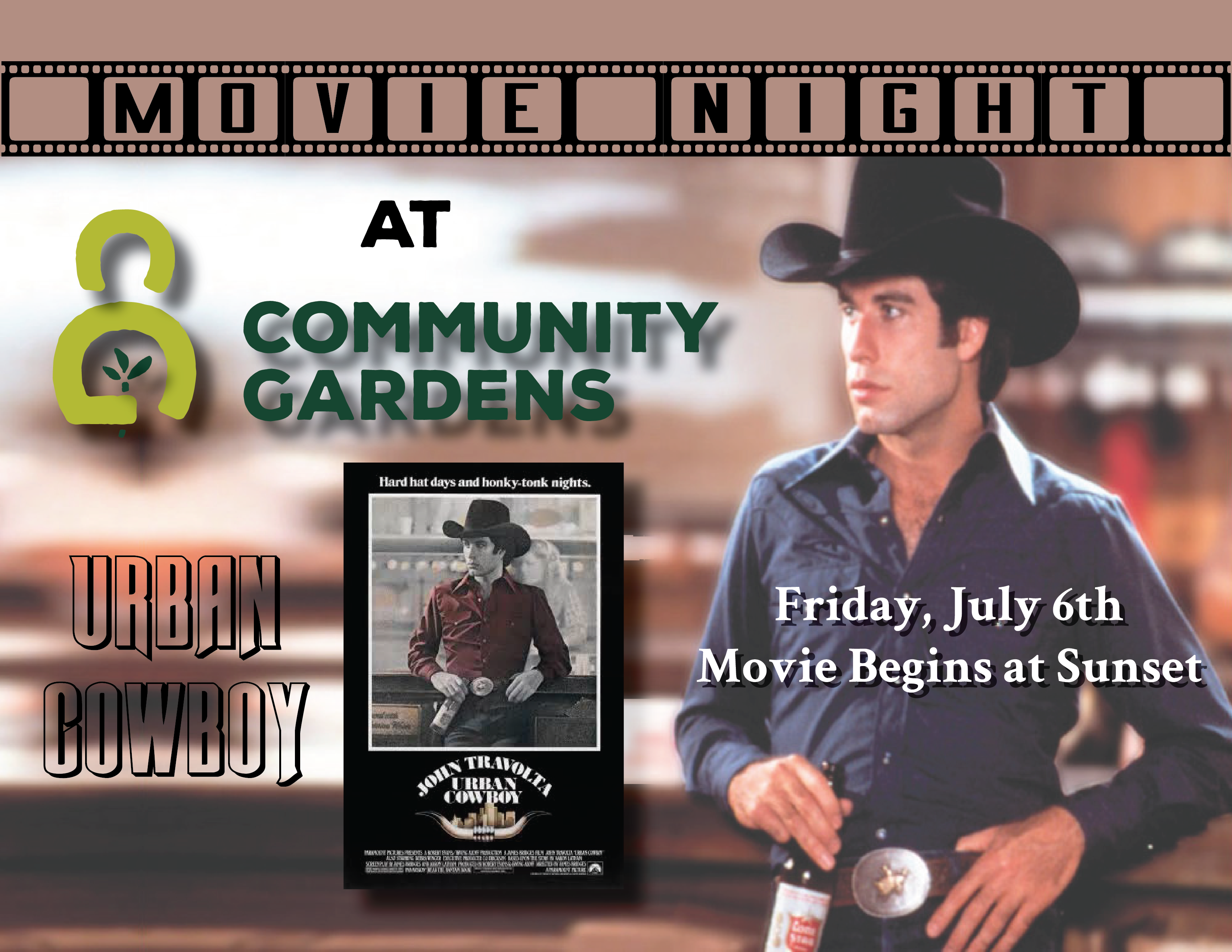 Movie Night- Urban Cowboy - Urban Cowboy (3300x2550), Png Download