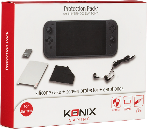 Nintendo Switch Protection Pack - F+f Konix Protection Pack Switch (800x800), Png Download