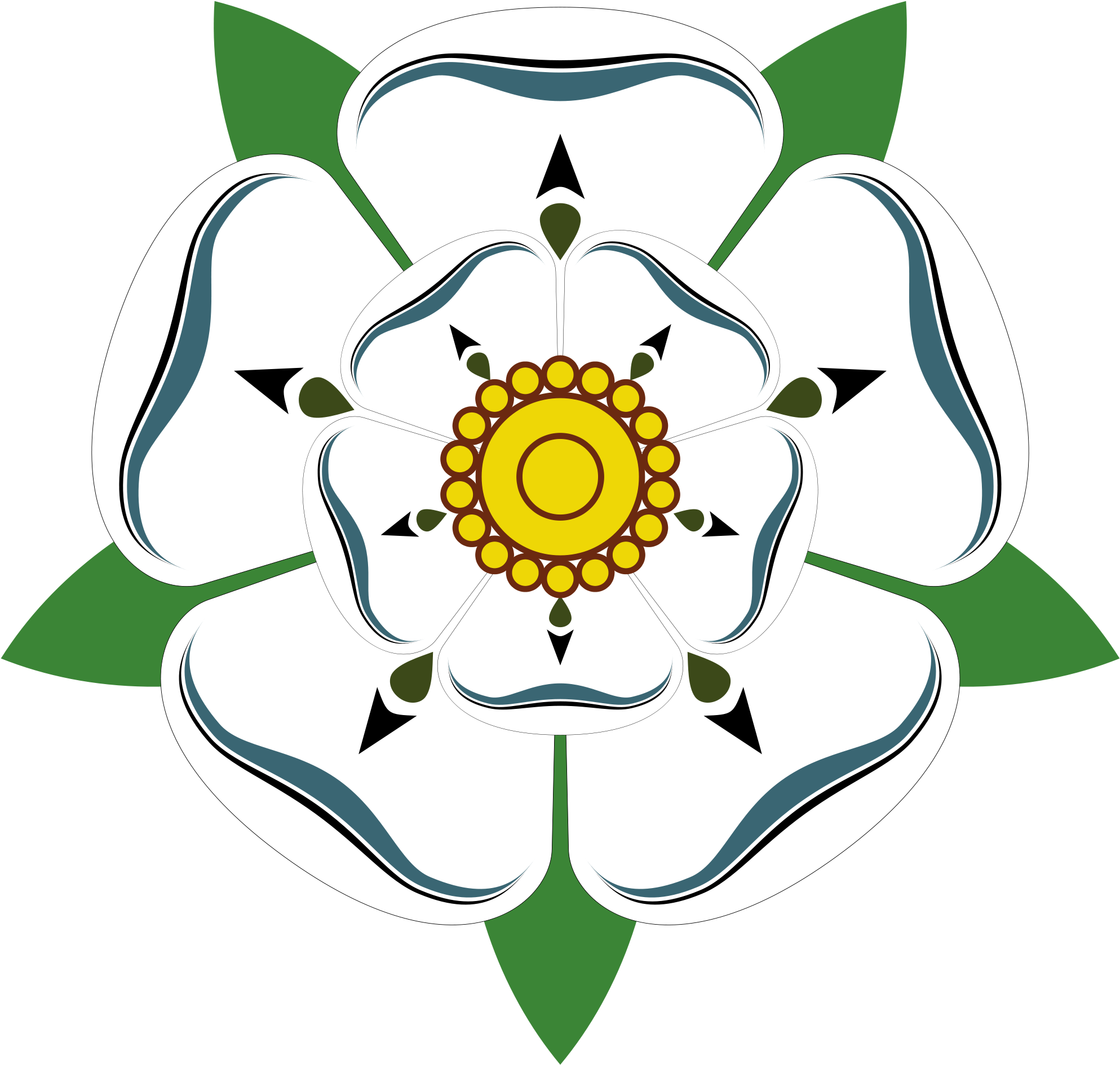 Open - House Of York And Lancaster Rose (2000x1913), Png Download