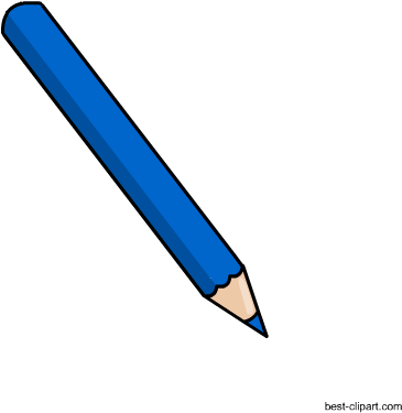 Graphic Black And White Color Pencils Clipart - Blue Pencil Clip Art (450x450), Png Download