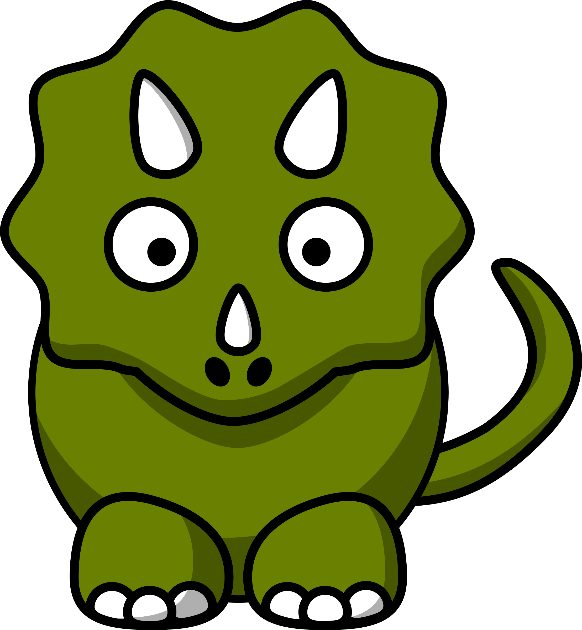 Cartoon Dinosaur Png Library Stock - Dinosaur Clipart (2217x2400), Png Download