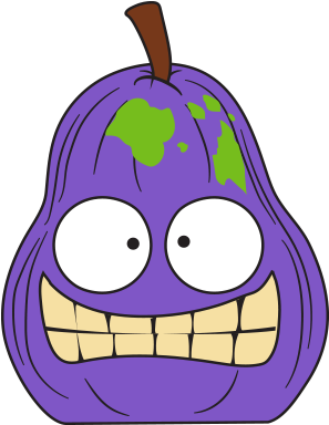 Hairy Pear Purple - Hairy Pear Grossery Gang (400x400), Png Download