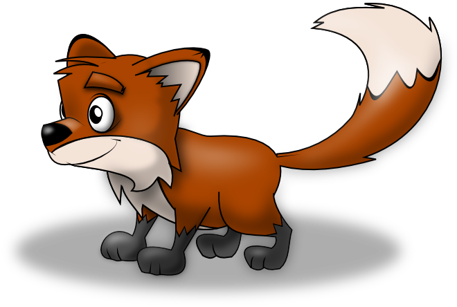 Artistic Fox Png Pic - Cartoon Fox Png (660x444), Png Download