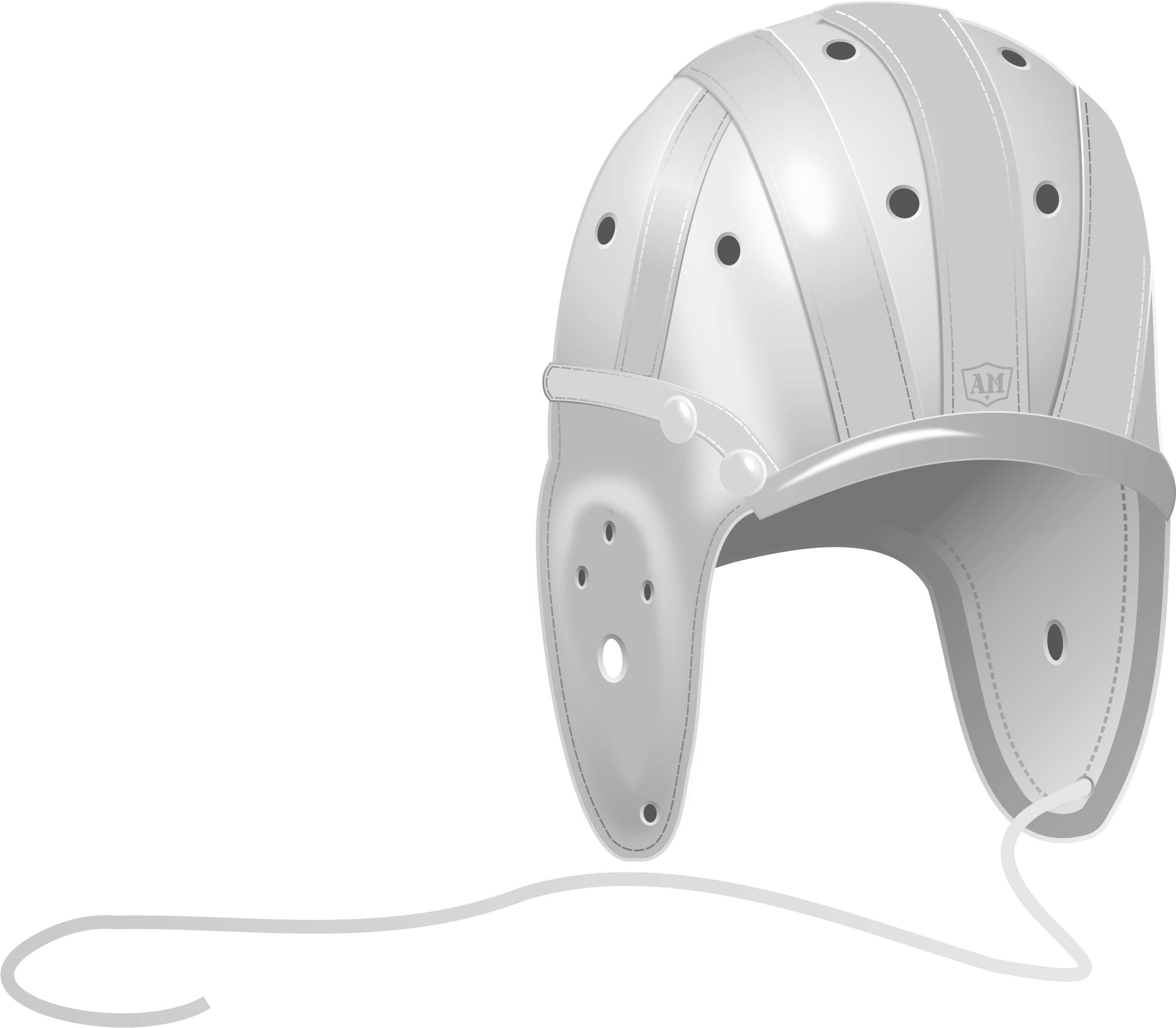 Big Image - Leather Football Helmet Clipart (2400x2133), Png Download