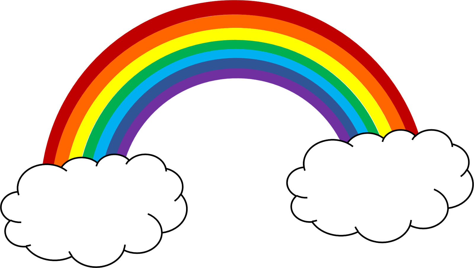 Stunning Free Rainbow Library With Rainbow - Rainbow Cliparts (1600x905), Png Download