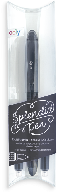 Splendid Fountain Pen - Ooly Splendid Refillable Fountain Pen And Ink Refills (800x800), Png Download