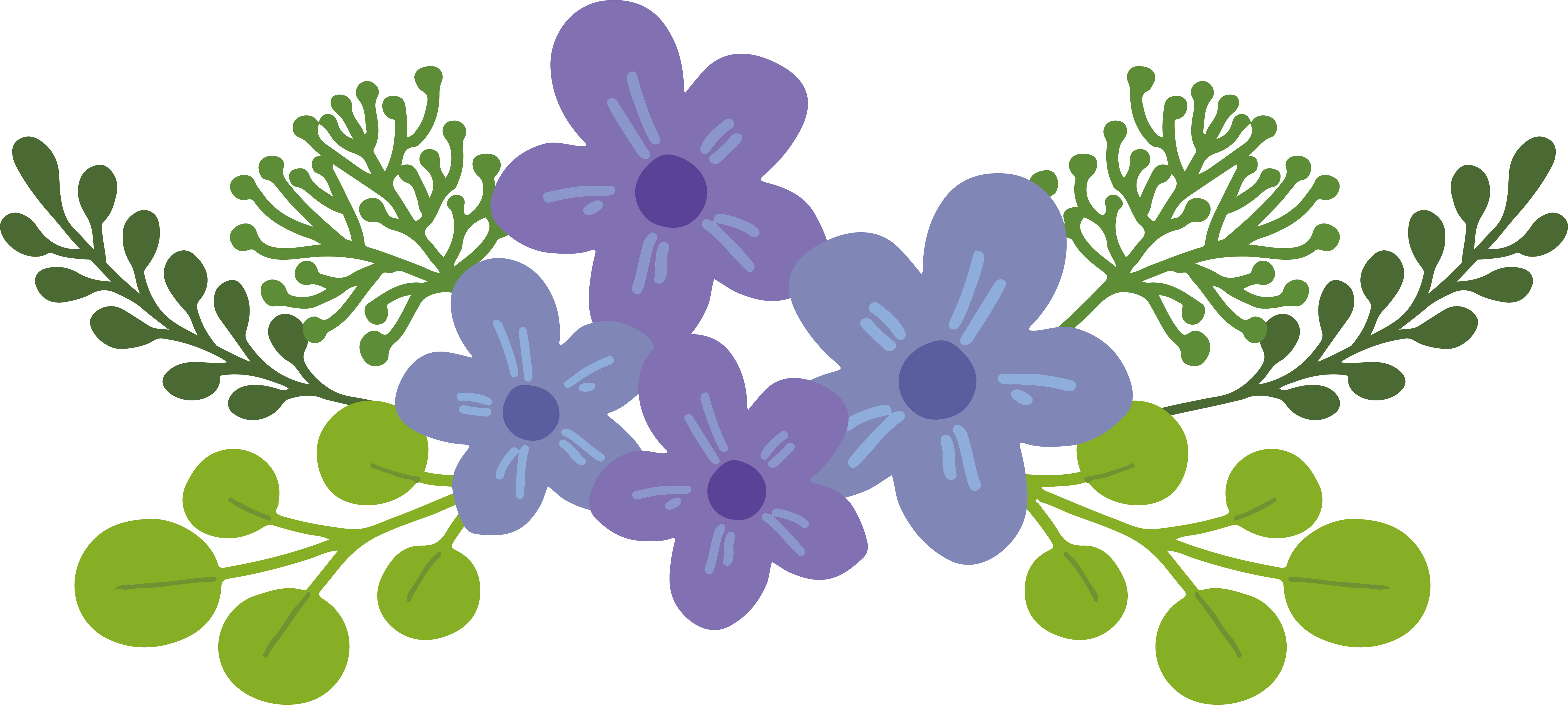 Computer Icons Floral Design - Floral Design Marker (5869x2641), Png Download